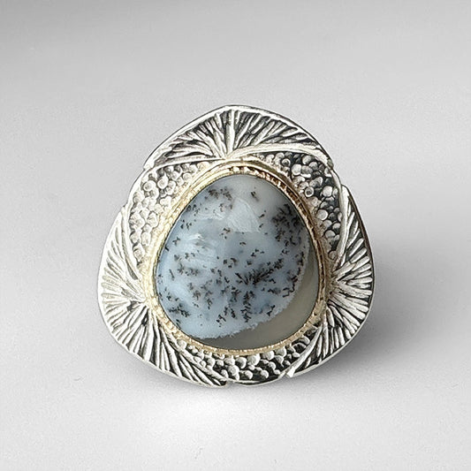 Tidepool Ring Dendritic Opal