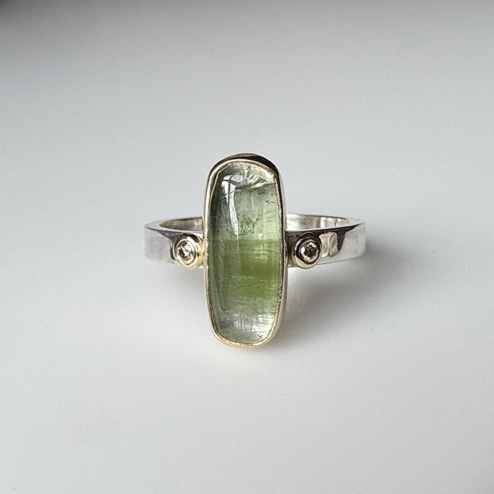 Green Tourmaline Aura Ring