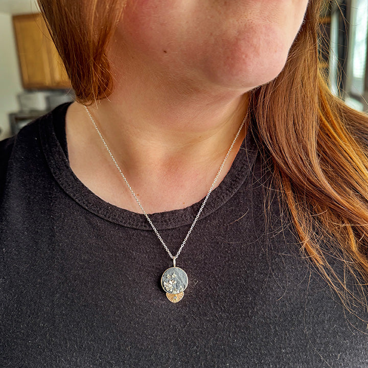 Pyrite in Slate Guppy Necklace