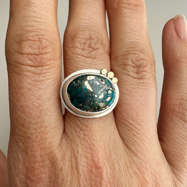Morenci Turquoise Aura Ring