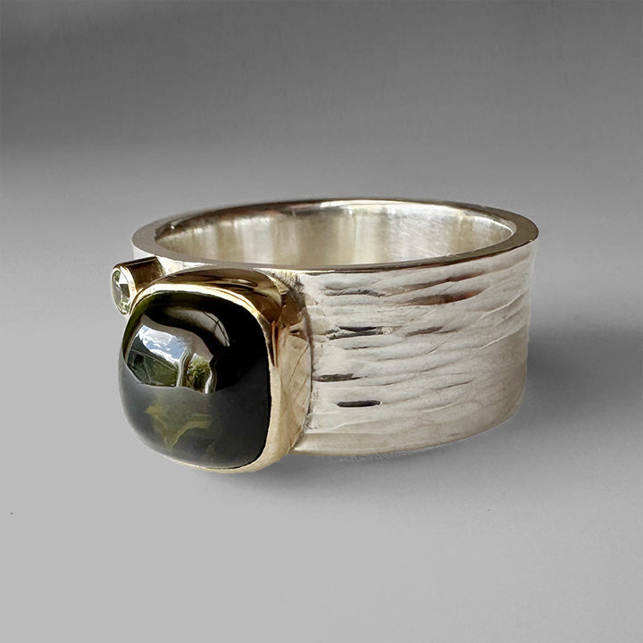 Moss Green Tourmaline Ring