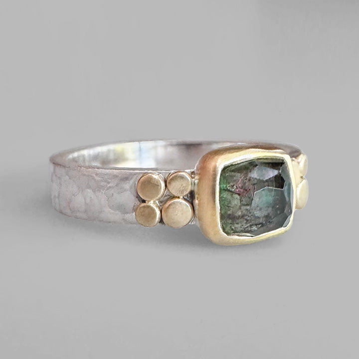Greyish Pink Tourmaline Aura Ring