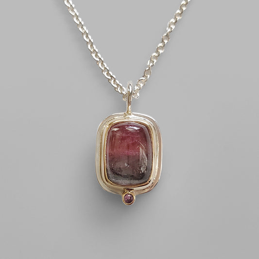Pink and Purple Tourmaline Necklace