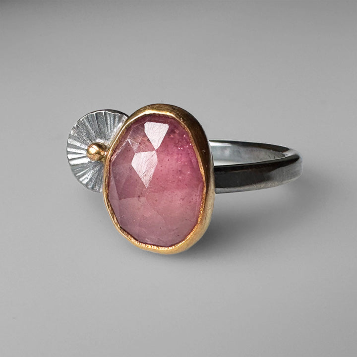Pink Sapphire Guppy Ring