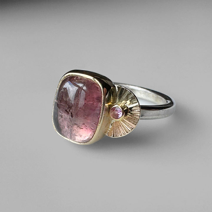 Pink Tourmaline Guppy Ring