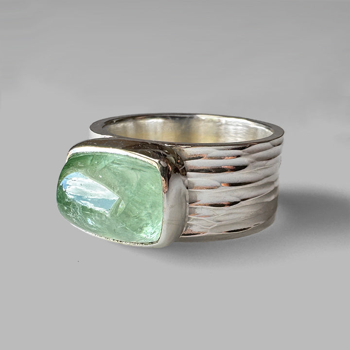 Sea Foam Green Tourmaline Ring