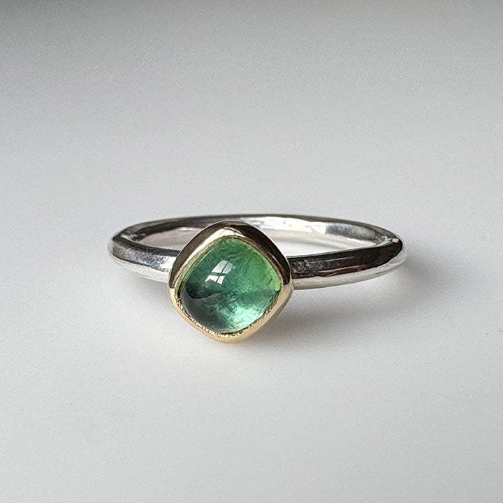 Teal Green Tourmaline Ring