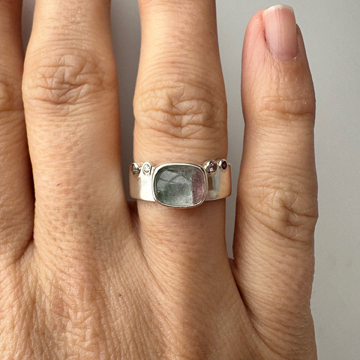 Watermelon Tourmaline Ring