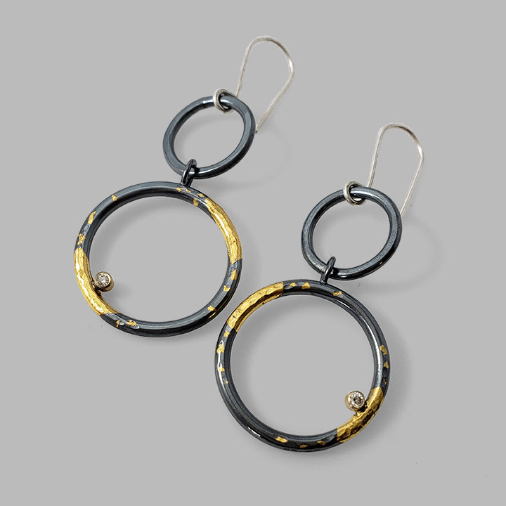 Clearing Earrings with Diamonds