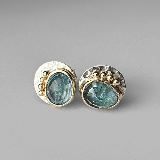 Roe Studs Aquamarine