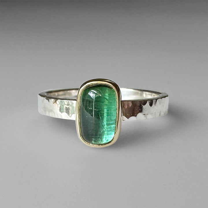 Sea Glass Green Tourmaline Ring