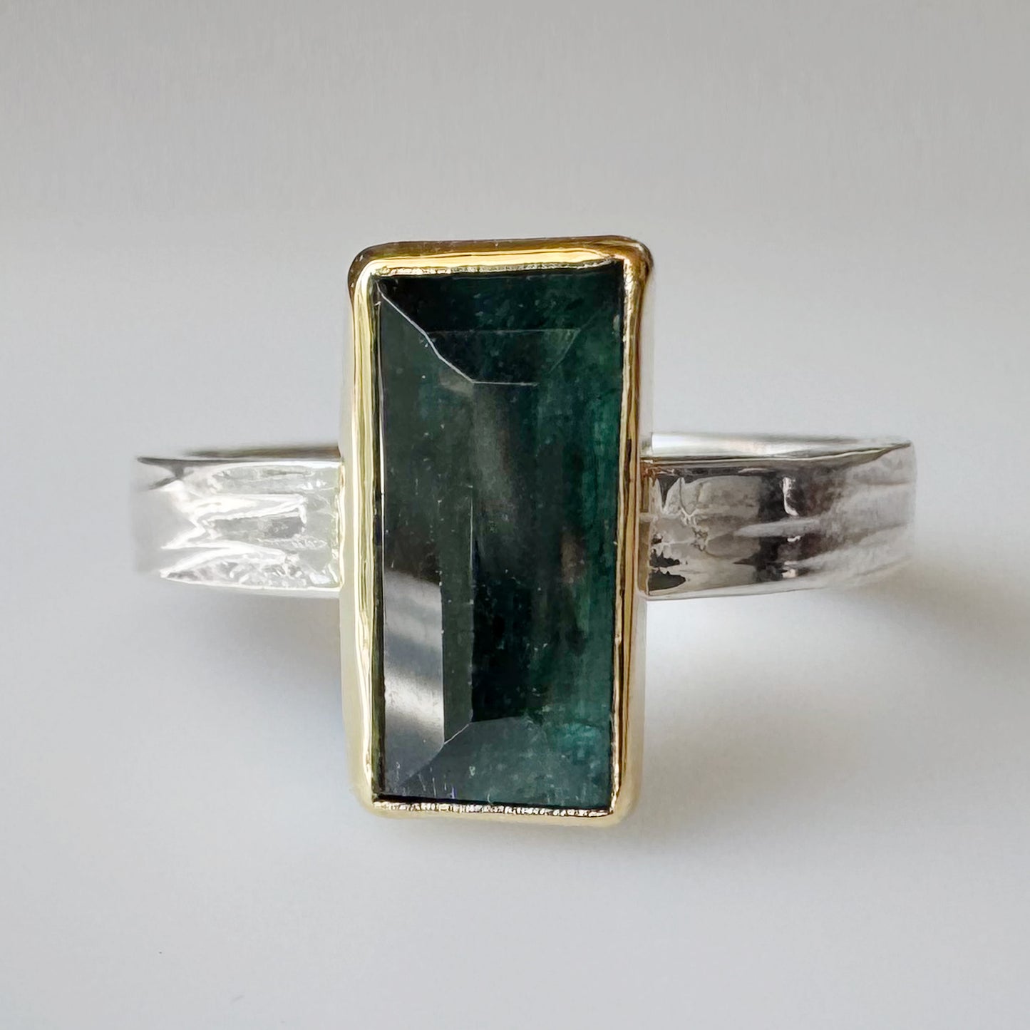 Deep Teal Tourmaline Ring