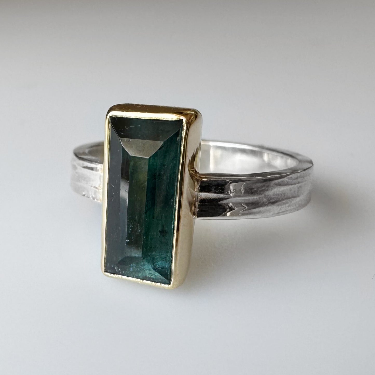 Deep Teal Tourmaline Ring