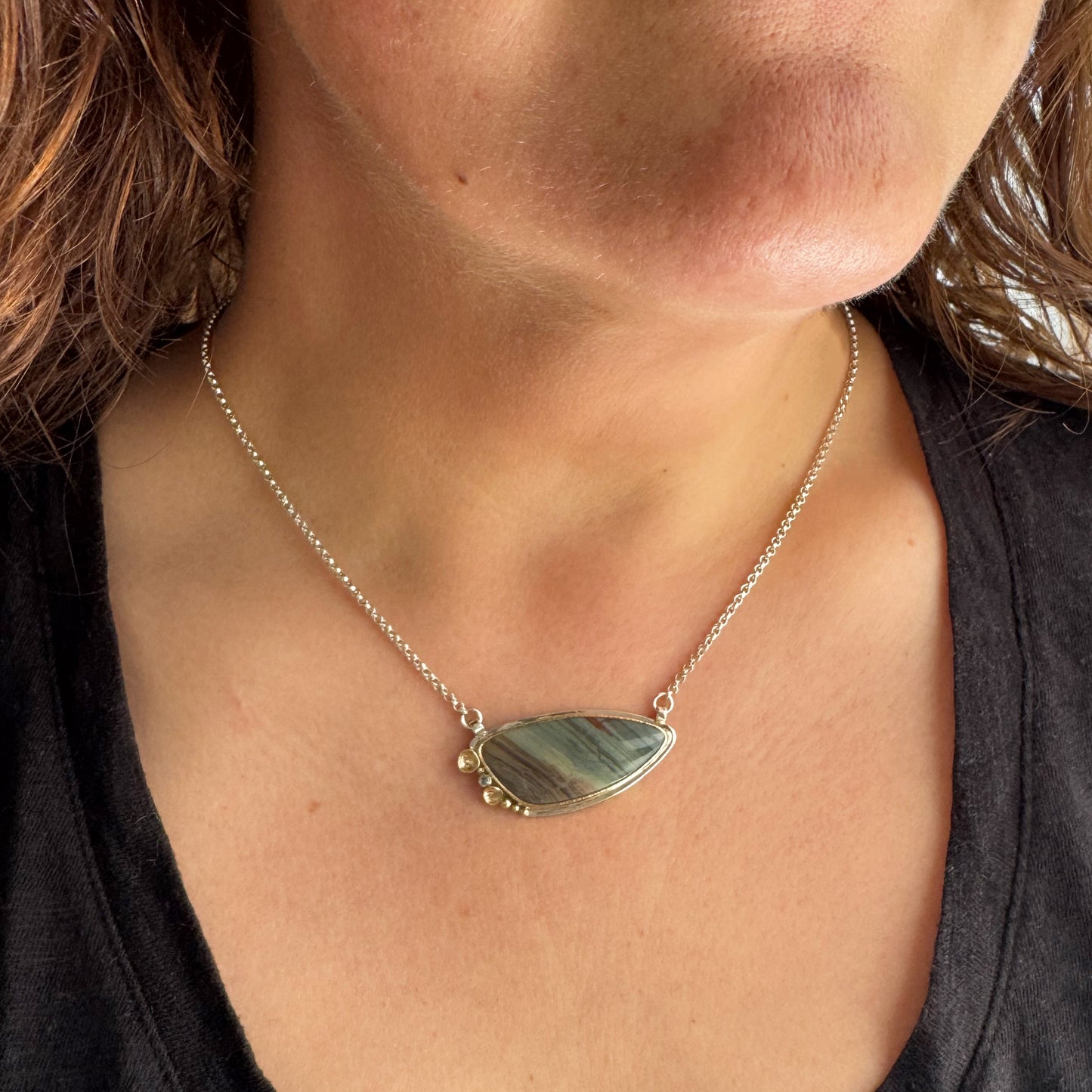 Gary Green Wreath Necklace