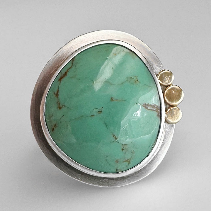 Kingman Turquoise Aura Ring