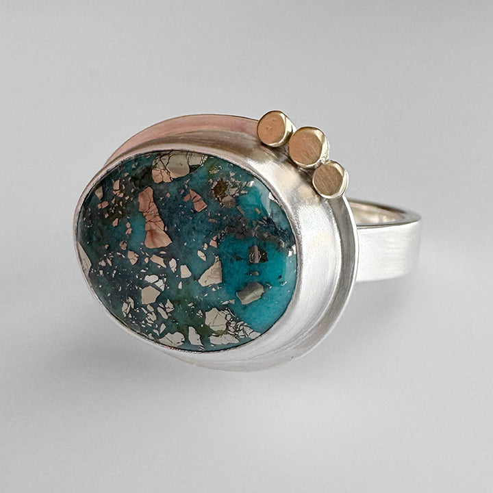 Morenci Turquoise Aura Ring