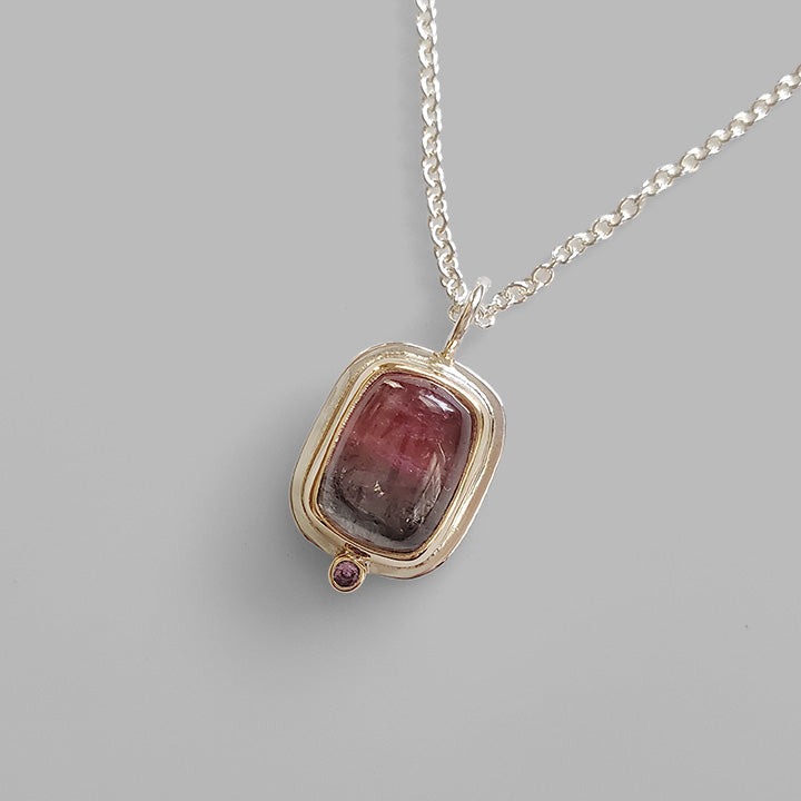 Pink and Purple Tourmaline Necklace