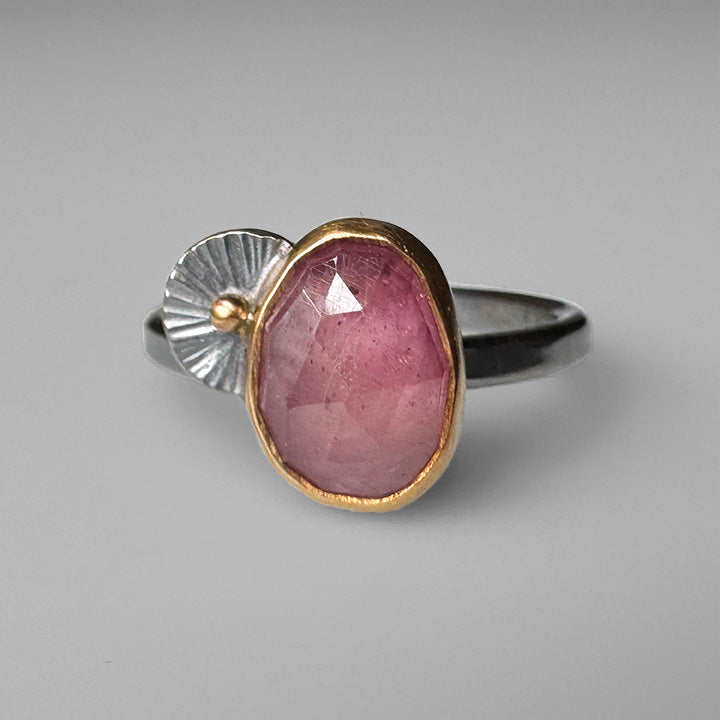 Pink Sapphire Guppy Ring