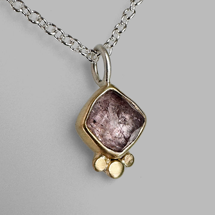 Pink Tourmaline Aura Necklace
