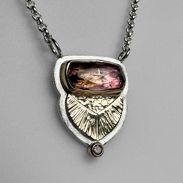 Pink Tourmaline Meadow Necklace