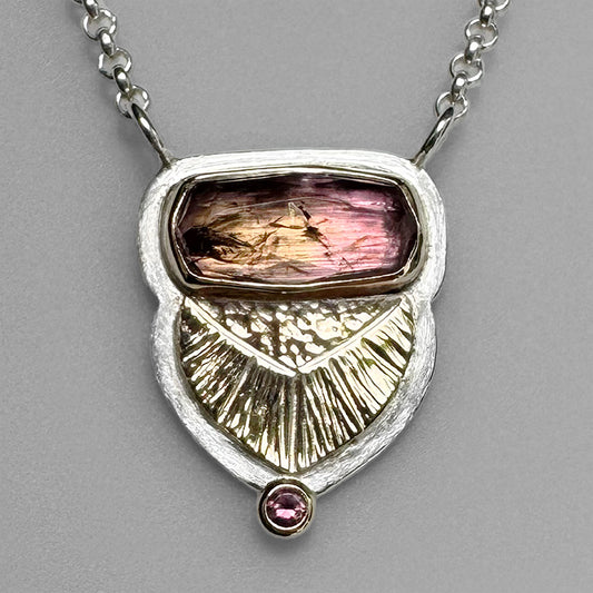 Pink Tourmaline Meadow Necklace