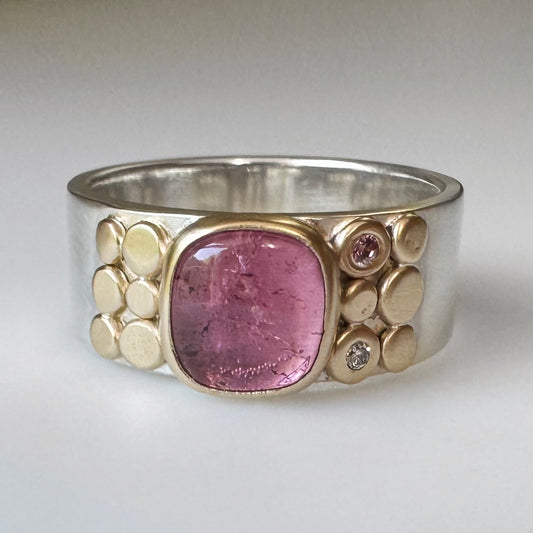 Pink Tourmaline Aura Stacker