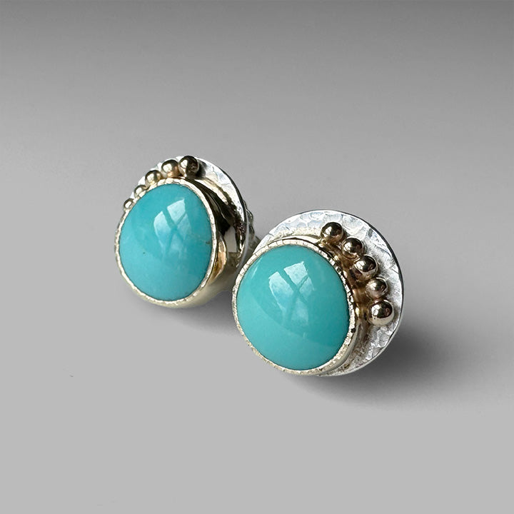 Roe Studs Number 8 Turquoise