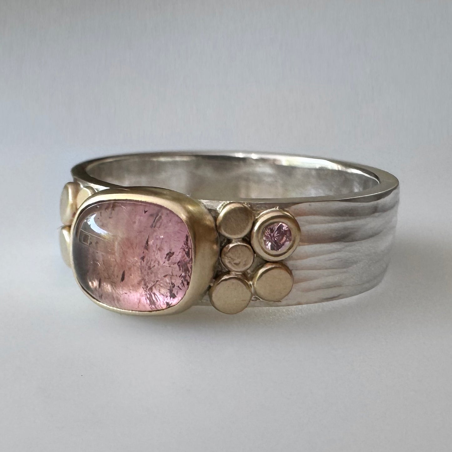 Rose Pink Tourmaline Aura Stacker