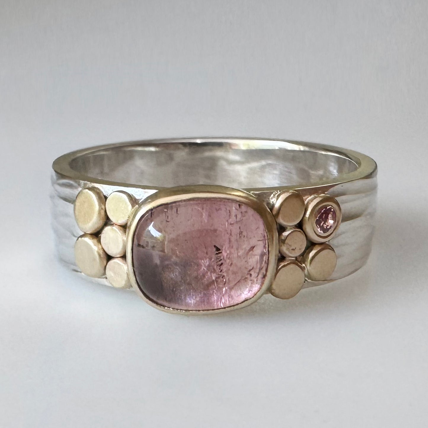 Rose Pink Tourmaline Aura Stacker