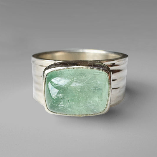 Sea Foam Green Tourmaline Ring