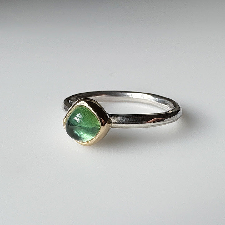 Teal Green Tourmaline Ring