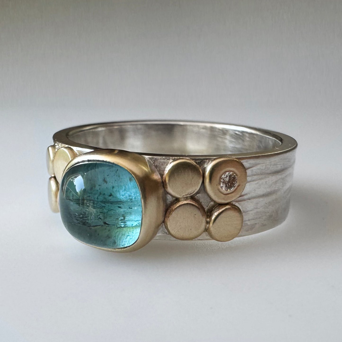 Teal Tourmaline Aura Stacker