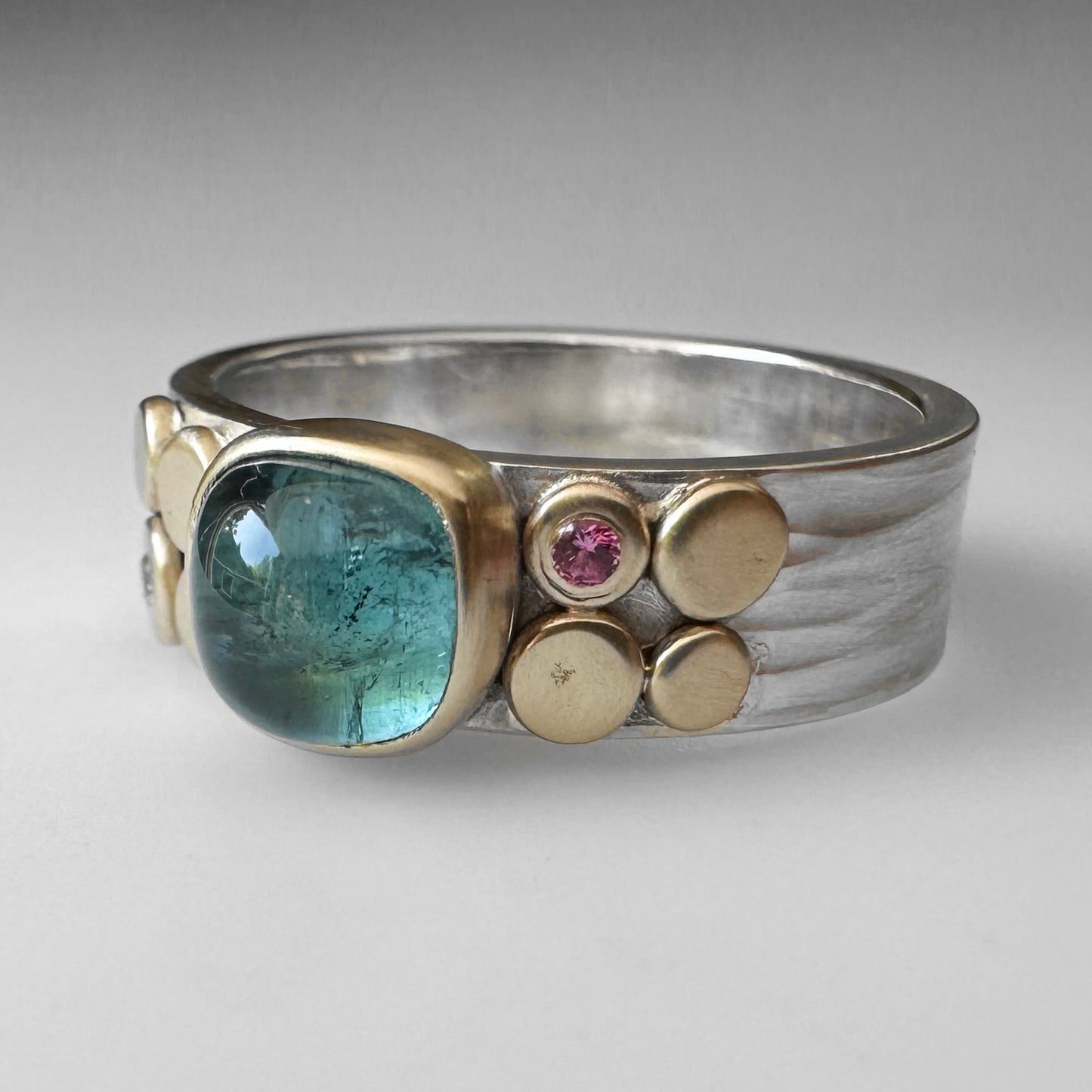 Teal Tourmaline Aura Stacker