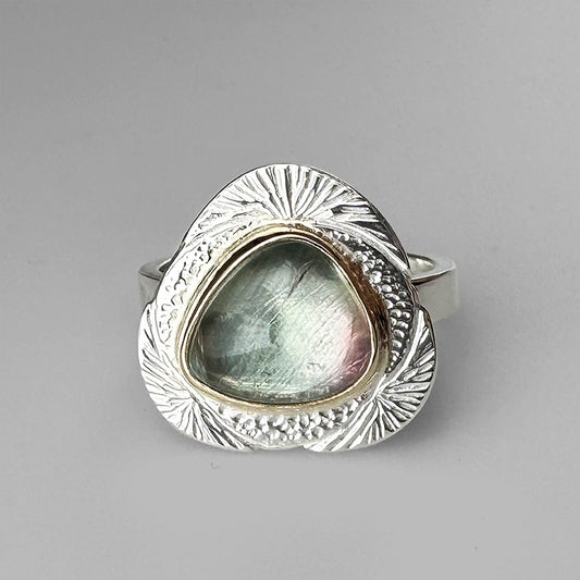 Bi-Colored Tourmaline Tidepool Ring