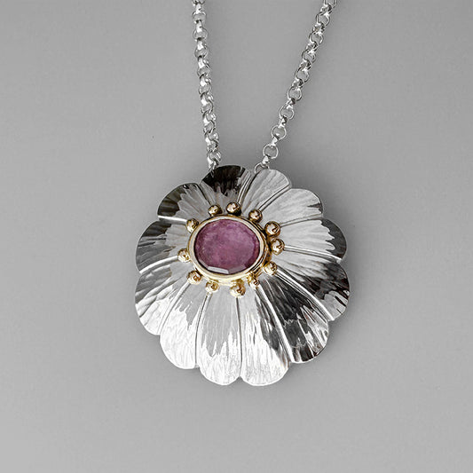 Wildflower Necklace Pink Sapphire