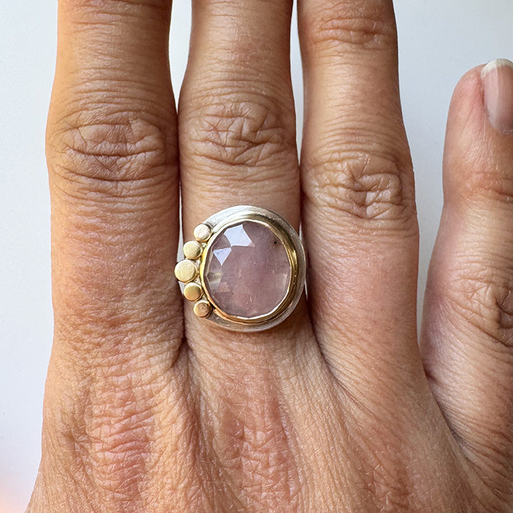 Pink Sapphire Aura Ring