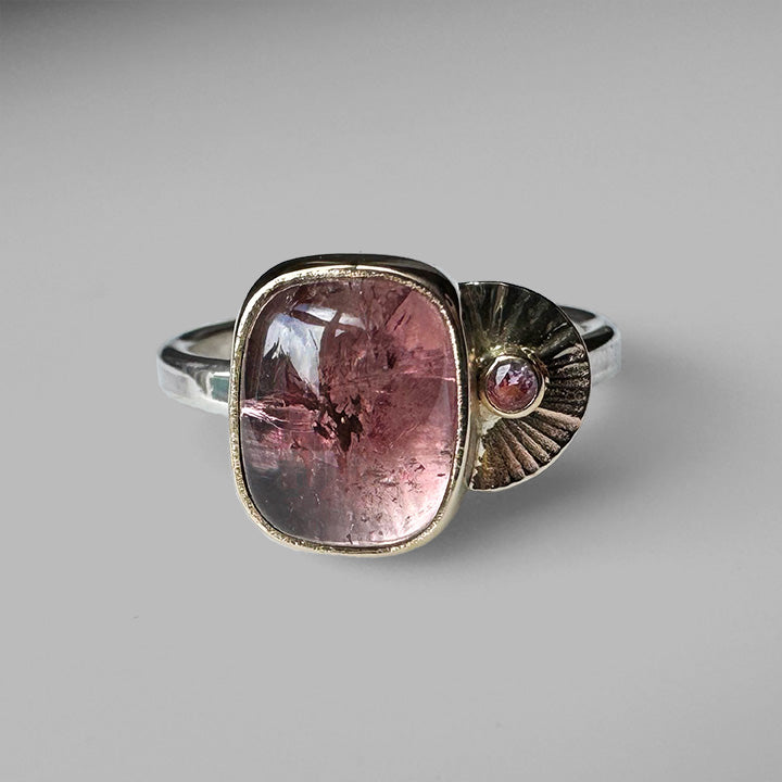 Pink Tourmaline Guppy Ring
